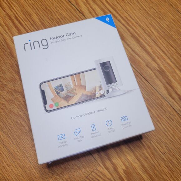 New Ring Indoor Cam Compact Plug-In HD Security Camera with two-way talk - White - Picture 8 of 8